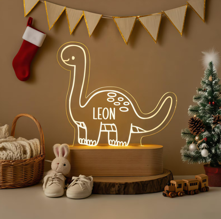 Dinosaur Custom Name Light,Personalized Boy Gifts,Dinosaur Room Decor,Kids Birthday Gift,Baby Christmas Gifts,Toddler Gift,Personalized Gift