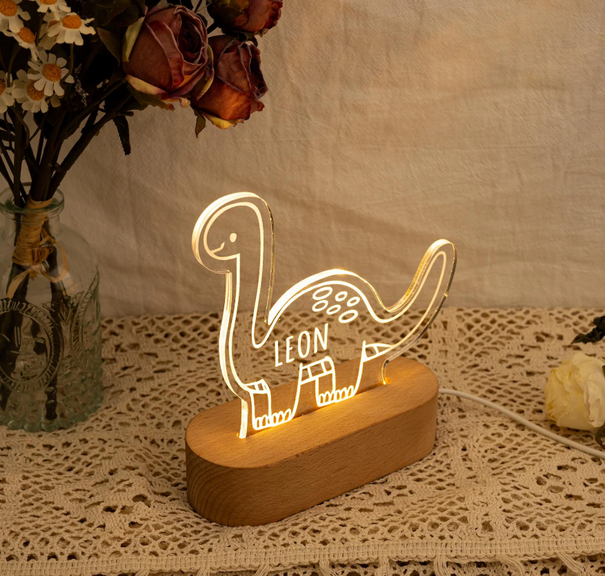Dinosaur Custom Name Light,Personalized Boy Gifts,Dinosaur Room Decor,Kids Birthday Gift,Baby Christmas Gifts,Toddler Gift,Personalized Gift