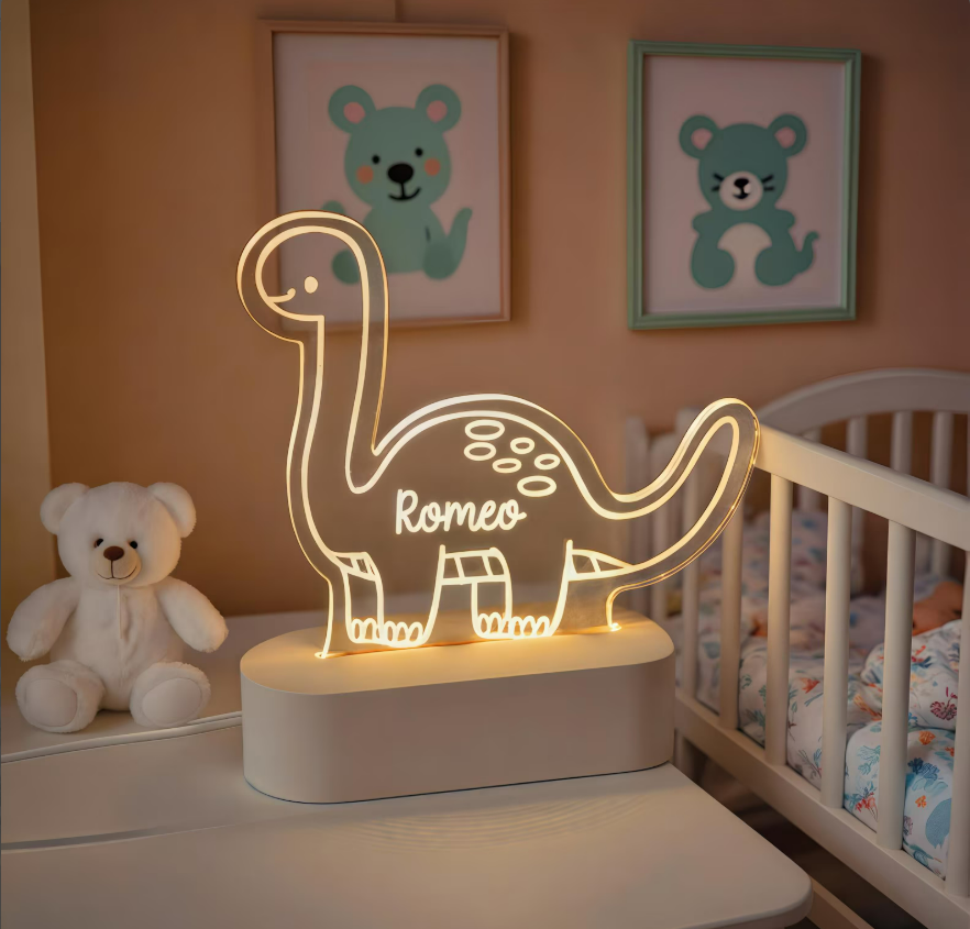 Dinosaur Custom Name Light,Personalized Boy Gifts,Dinosaur Room Decor,Kids Birthday Gift,Baby Christmas Gifts,Toddler Gift,Personalized Gift