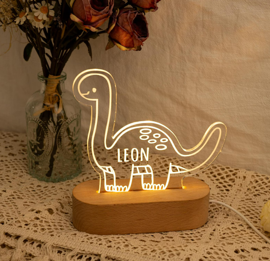 Dinosaur Custom Name Light,Personalized Boy Gifts,Dinosaur Room Decor,Kids Birthday Gift,Baby Christmas Gifts,Toddler Gift,Personalized Gift