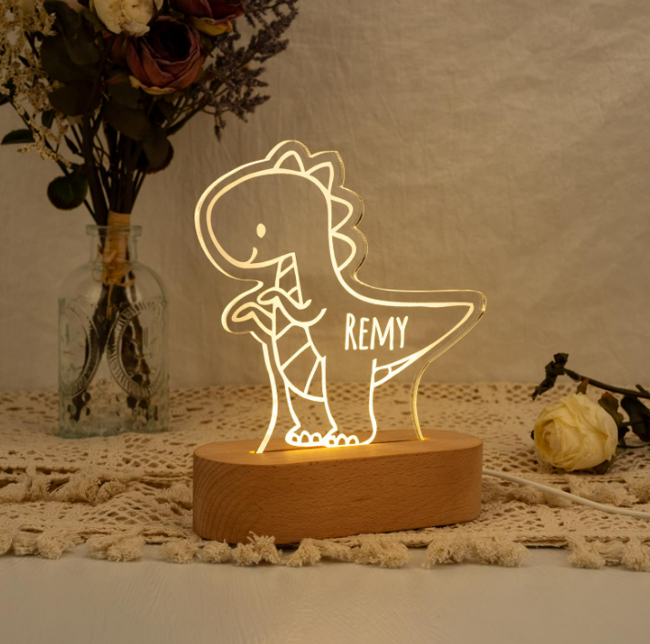 Dinosaur Custom Name Light,Personalized Boy Gifts,Dinosaur Room Decor,Kids Birthday Gift,Baby Christmas Gifts,Toddler Gift,Personalized Gift