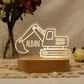 Personalized Tractor Night Light, Nursery Decor, Kids Gift, Children's Night Light, Digger Light, Tractor Light, Birthday Gifts for Boy