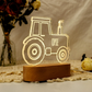 Personalized Tractor Night Light, Nursery Decor, Kids Gift, Children's Night Light, Digger Light, Tractor Light, Birthday Gifts for Boy