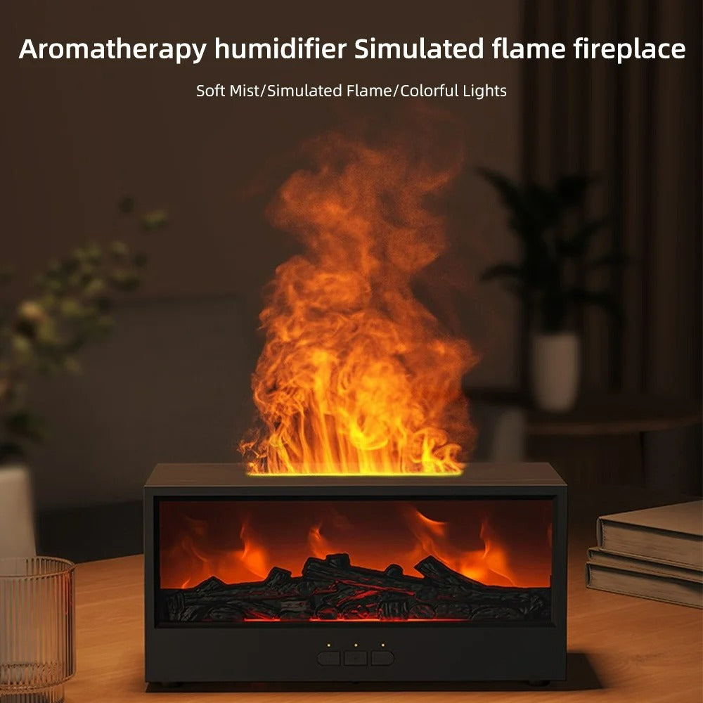 Air Humidifier Essential Oils Humidifiers Home Aroma Humidifier Flame Automatic Fragrance Diffuser With LED Light Remote Control
