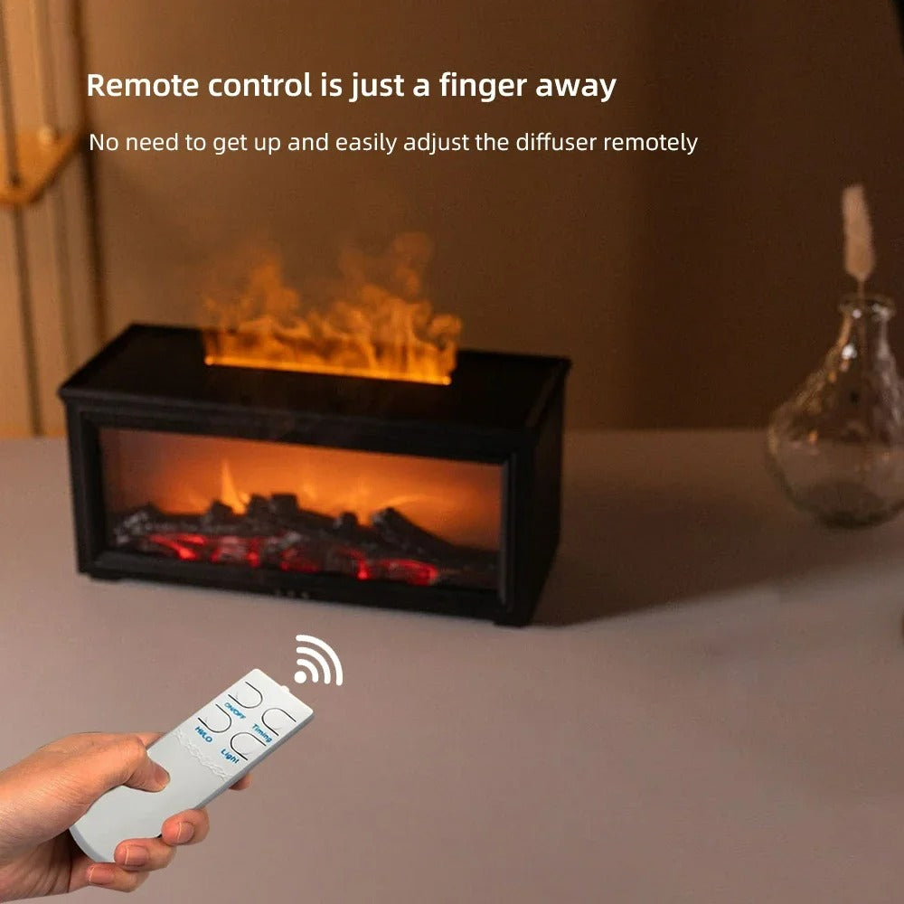 Air Humidifier Essential Oils Humidifiers Home Aroma Humidifier Flame Automatic Fragrance Diffuser With LED Light Remote Control