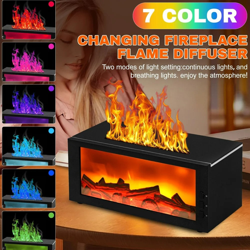 Air Humidifier Essential Oils Humidifiers Home Aroma Humidifier Flame Automatic Fragrance Diffuser With LED Light Remote Control