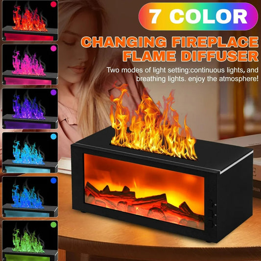 Air Humidifier Essential Oils Humidifiers Home Aroma Humidifier Flame Automatic Fragrance Diffuser With LED Light Remote Control