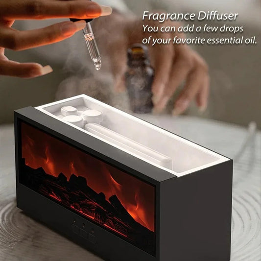 Air Humidifier Essential Oils Humidifiers Home Aroma Humidifier Flame Automatic Fragrance Diffuser With LED Light Remote Control
