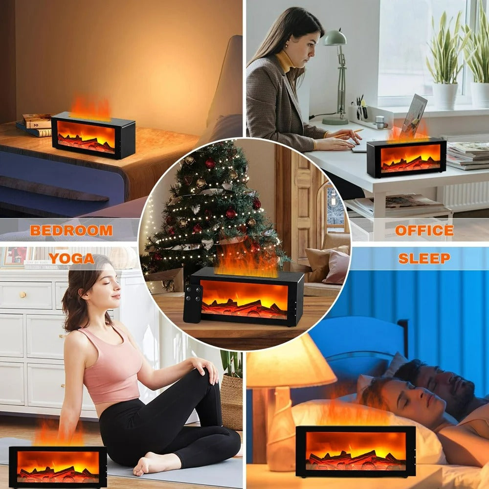 Air Humidifier Essential Oils Humidifiers Home Aroma Humidifier Flame Automatic Fragrance Diffuser With LED Light Remote Control