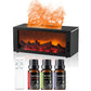 Air Humidifier Essential Oils Humidifiers Home Aroma Humidifier Flame Automatic Fragrance Diffuser With LED Light Remote Control